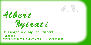 albert nyirati business card